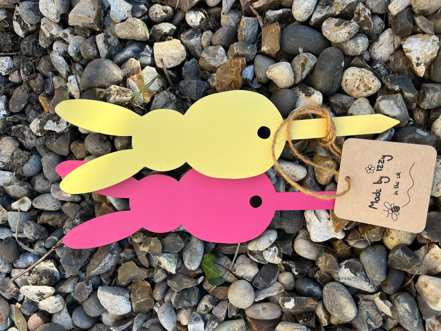 Painted Bunny Garden Stake Outdoor Spring Decoration