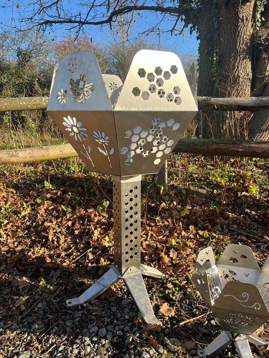 Bee and Honeycomb Fire Bowl