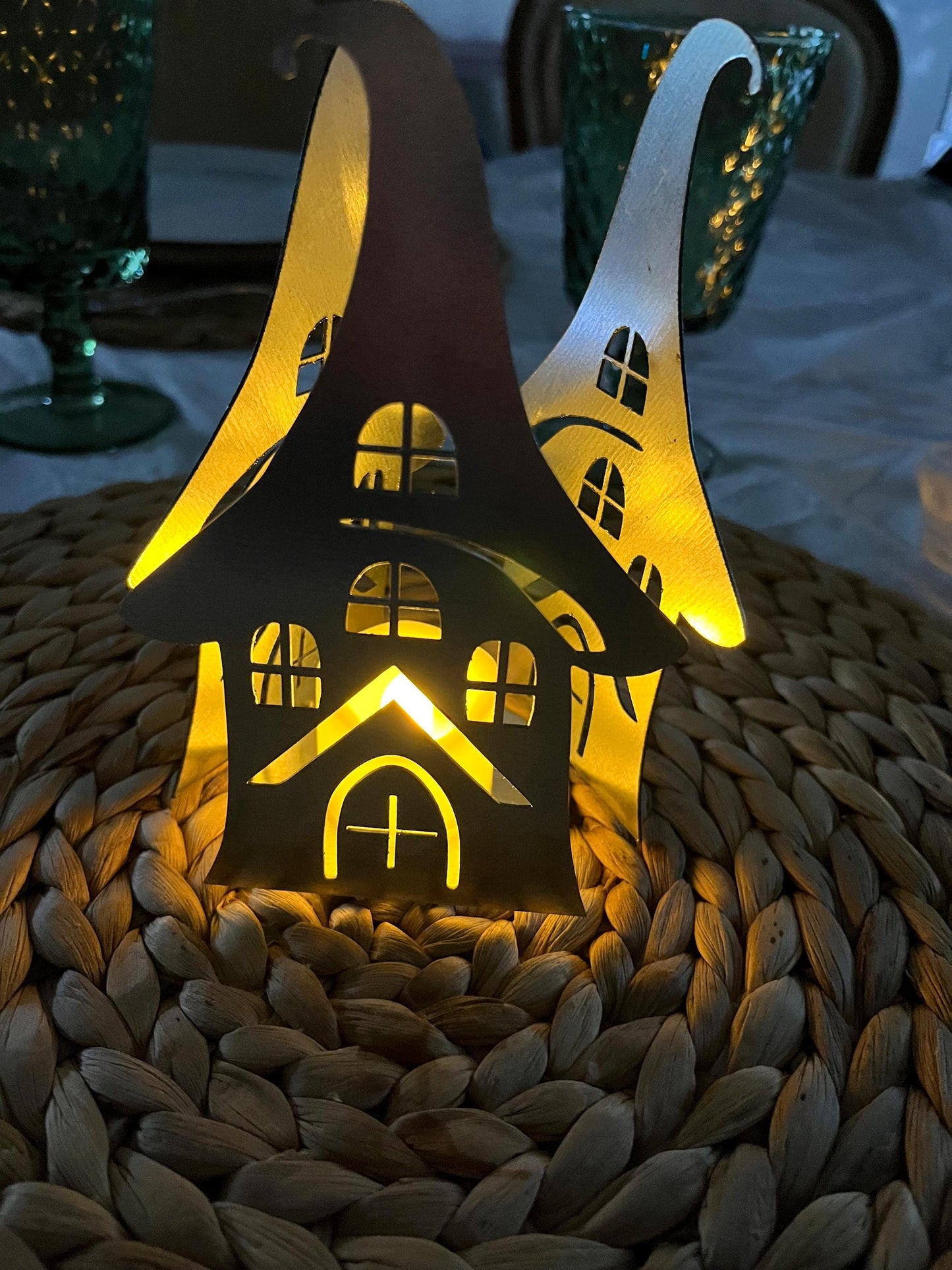 Haunted House Tea Light Holder