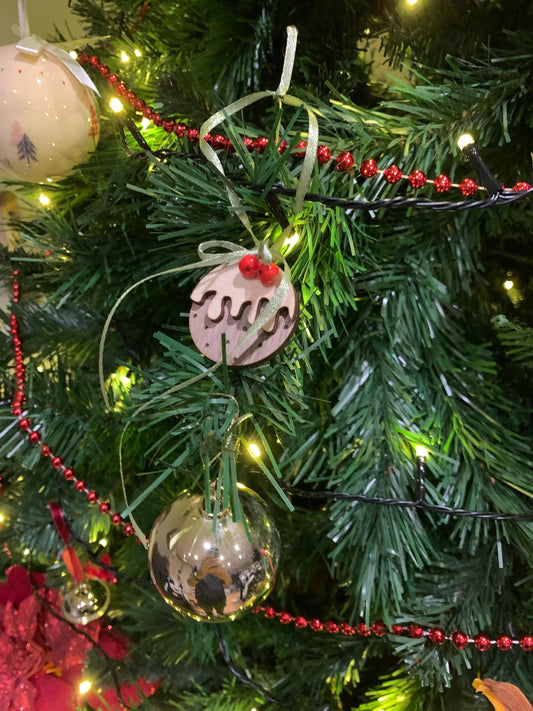 Mini Christmas pudding bauble