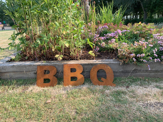 Decorative BBQ Rusty Letters