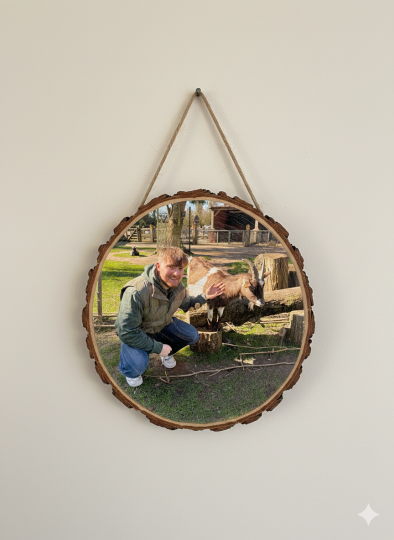 Wooden Log Slice Personalised Hanging Decoration