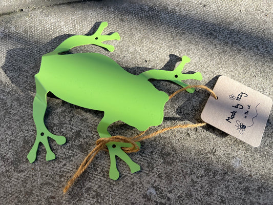 Metal Frog Wall Mount Garden Fence Decoration