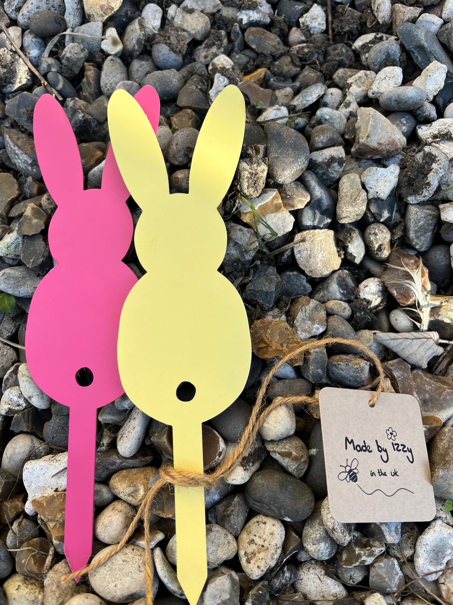 Painted Bunny Garden Stake Outdoor Spring Decoration