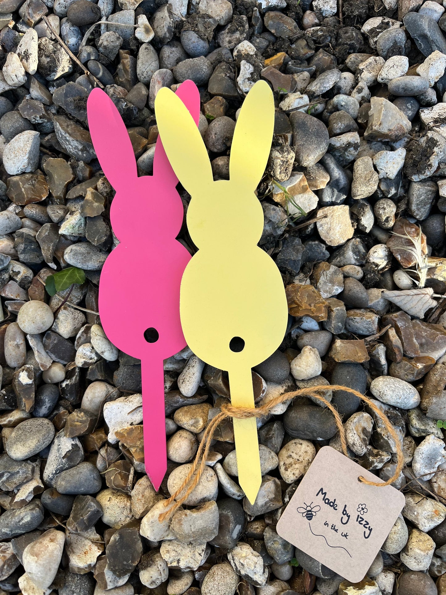 Painted Bunny Garden Stake Outdoor Spring Decoration