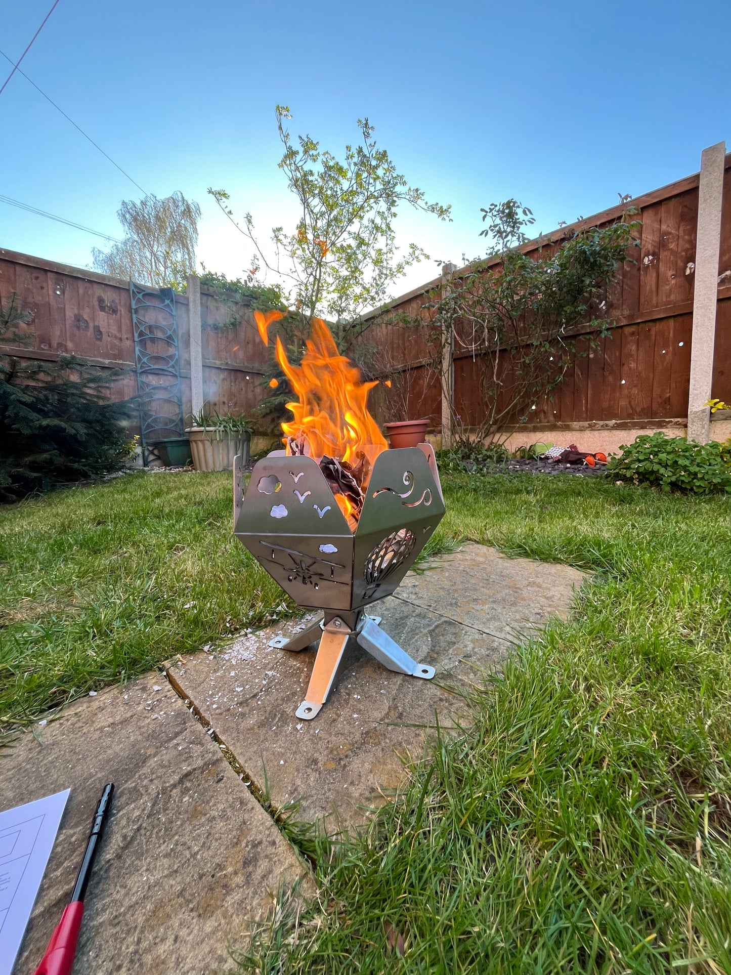 Planes and Hot Air Balloons Fire Bowl Stainless Steel
