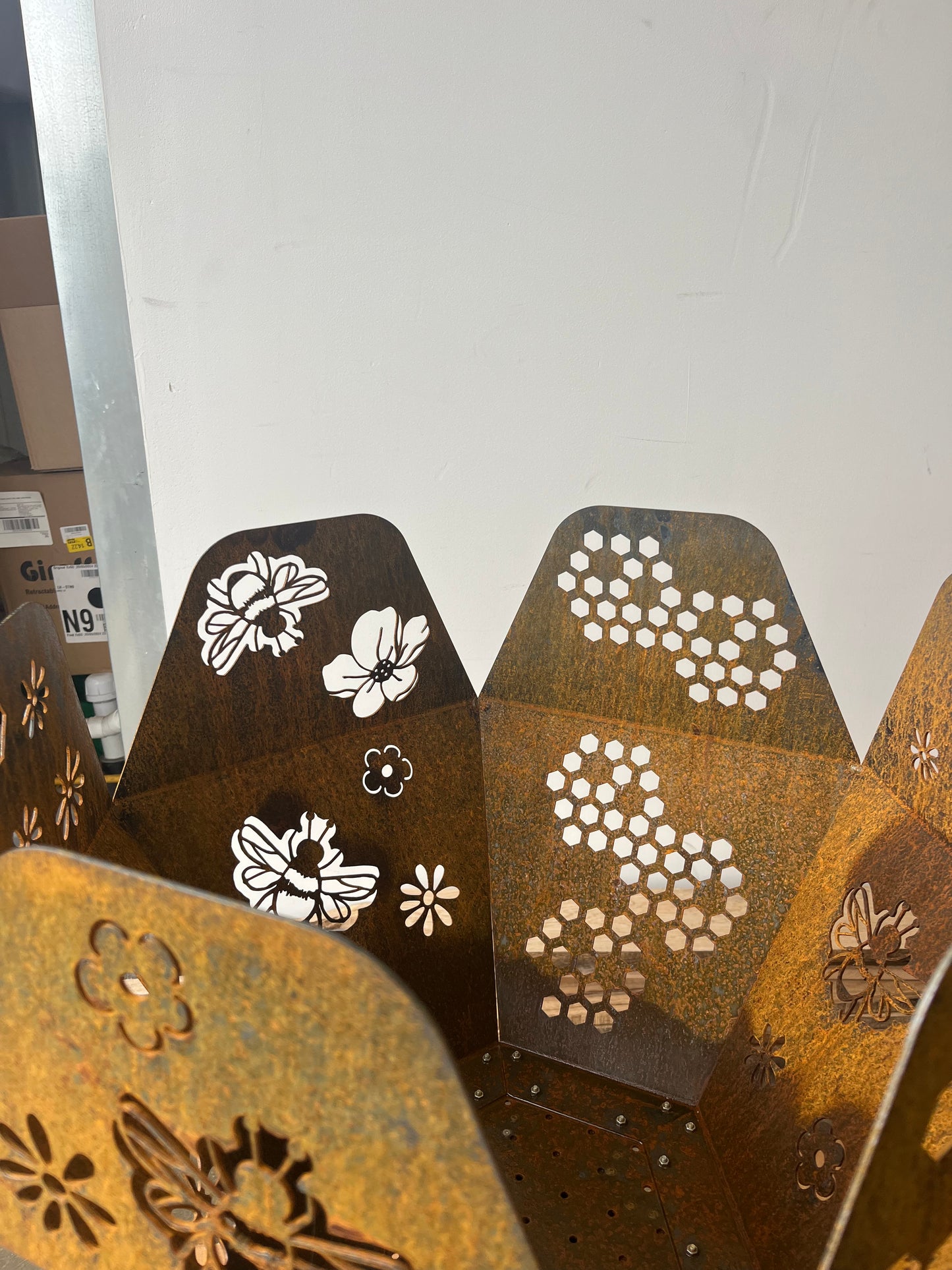 Bee and Honeycomb Fire Bowl