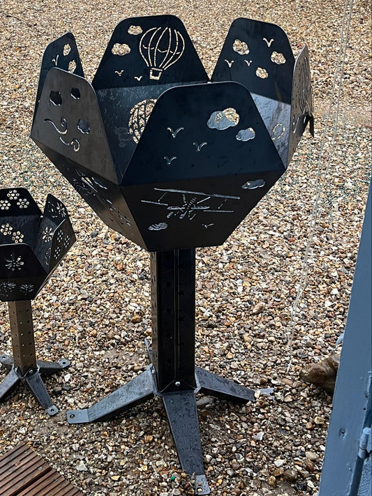 Planes and Hot Air Balloon Fire Bowl