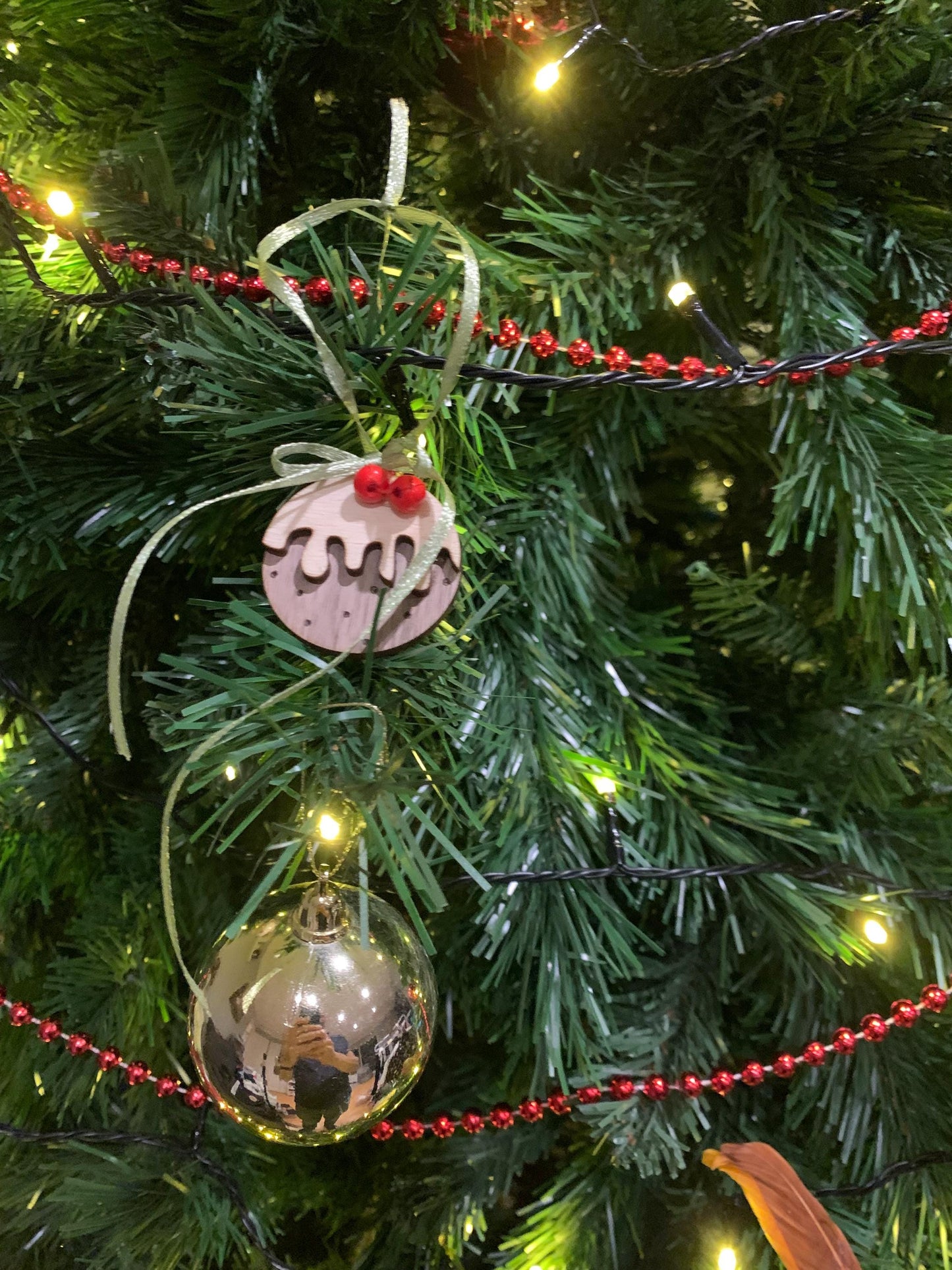 Mini Christmas pudding bauble