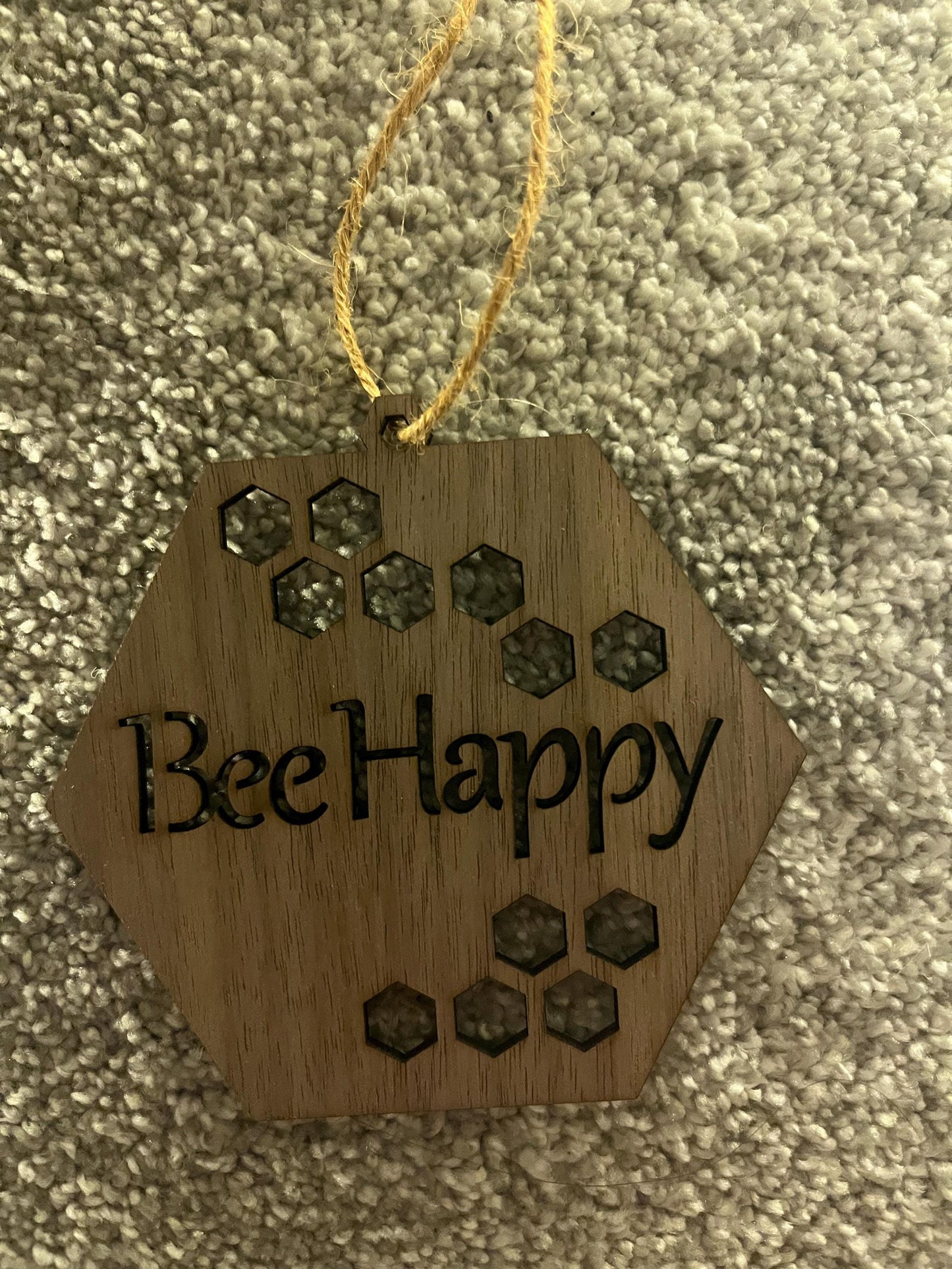 Bee happy hanging decoration