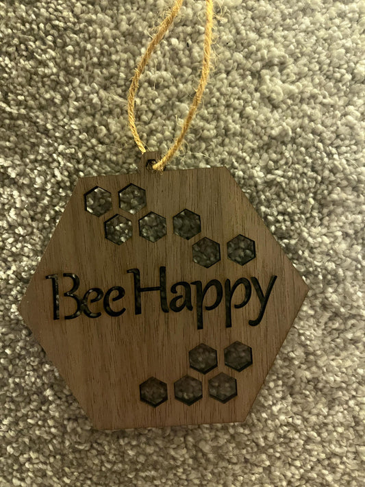 Bee happy hanging decoration