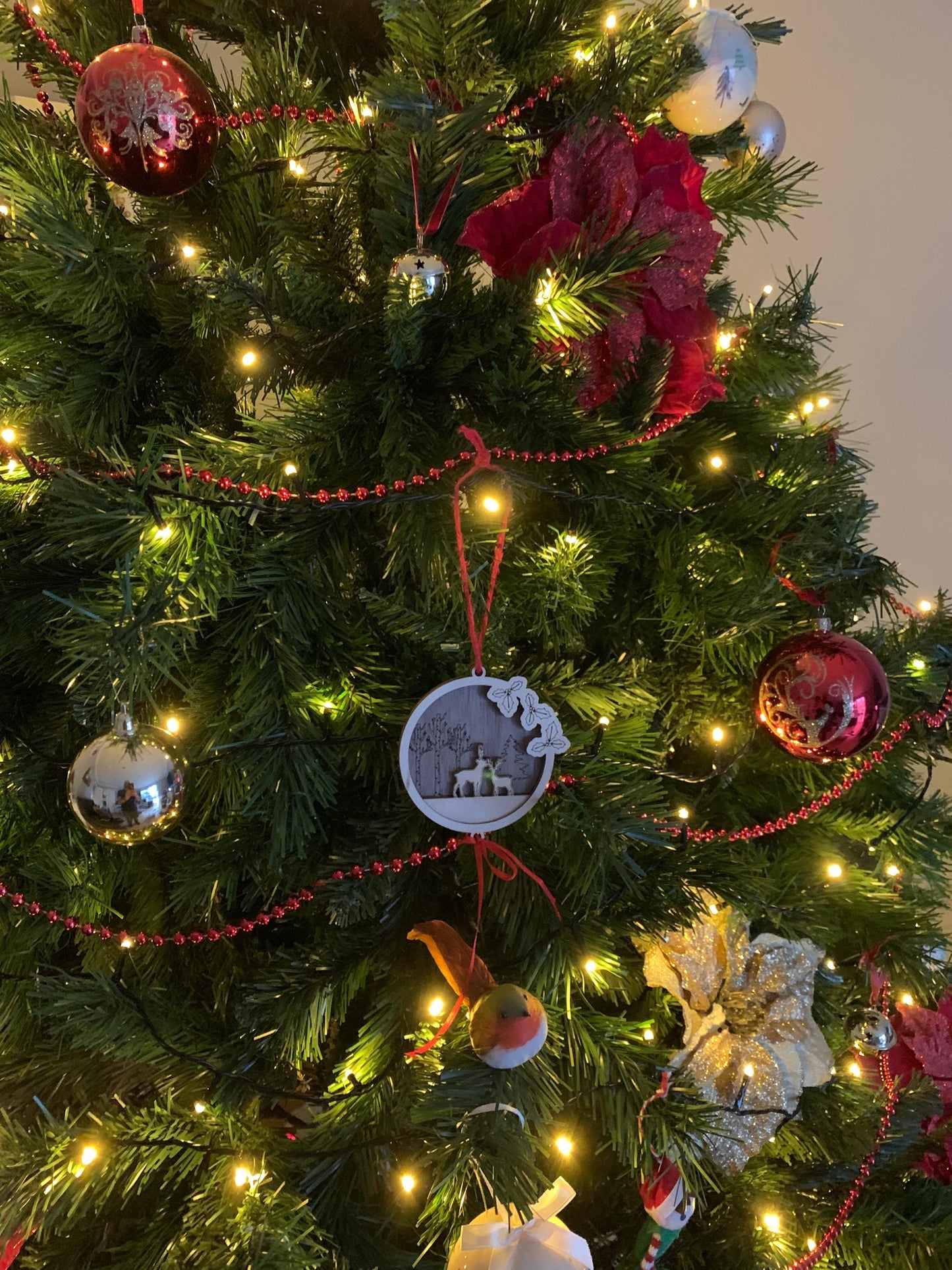 Winter reindeer bauble