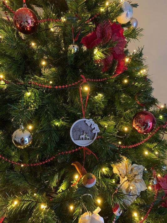 Winter reindeer bauble